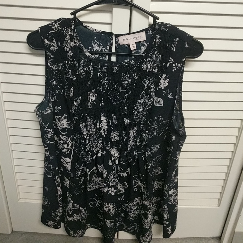 Philosophy sleeveless shirt